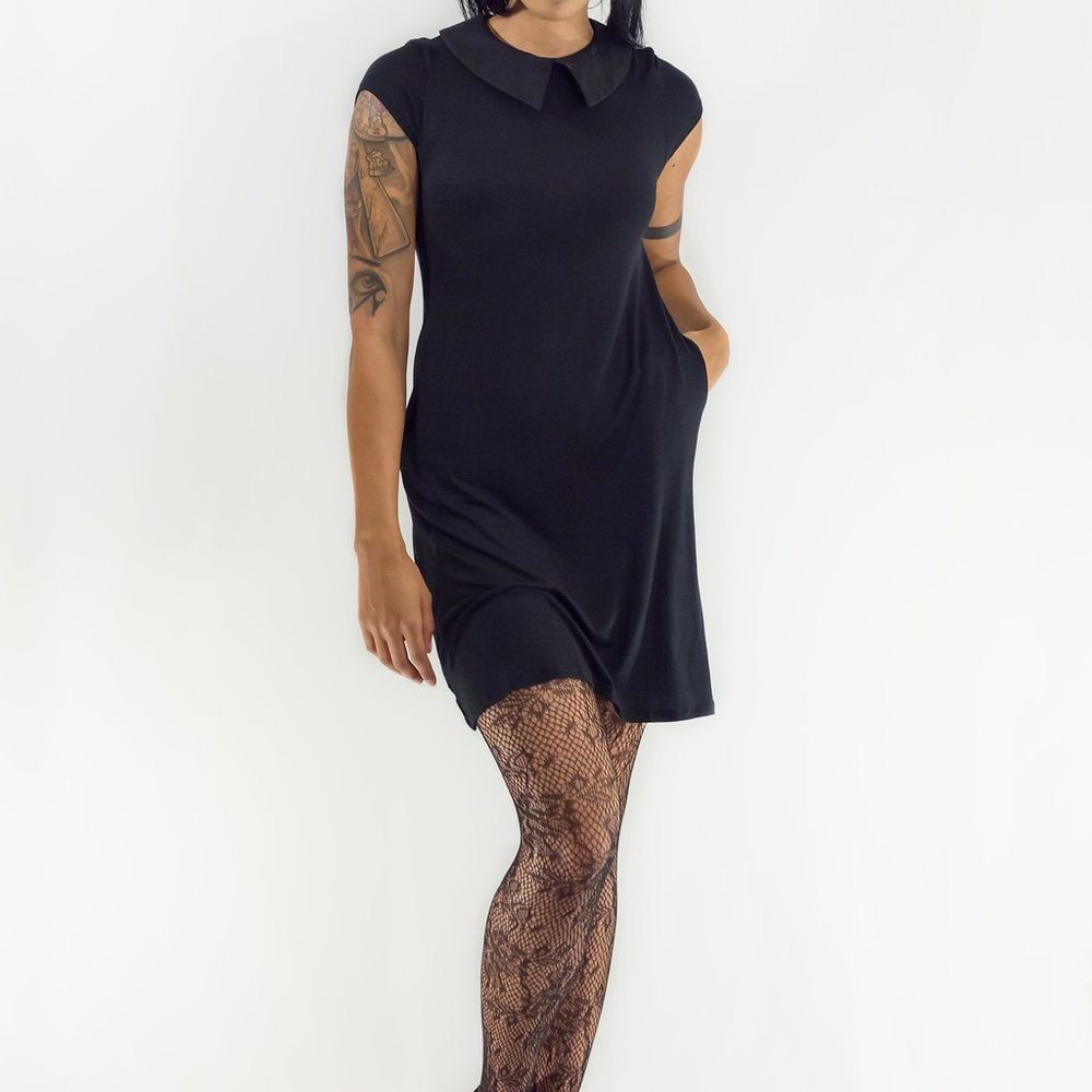 Lightweight Black Dress with front pockets